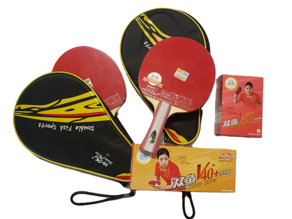 Double Fish Purple Racket Double Fish Racket Gift Set for Beginning Learners & Recreational Play ...